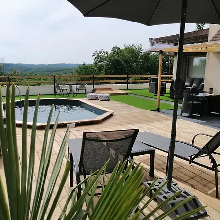 Lapausedegout Piscine Climatisees Jacuzzi Terrasse Konukevi Lachapelle-Auzac