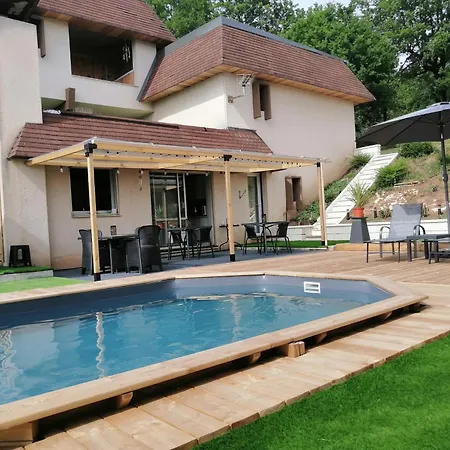 Lapausedegout Piscine Chambres Climatisees Terrasse Table D'Hotes Vendégház Lachapelle-Auzac